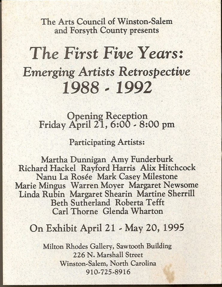 Emerging Artists Retrospective 1992